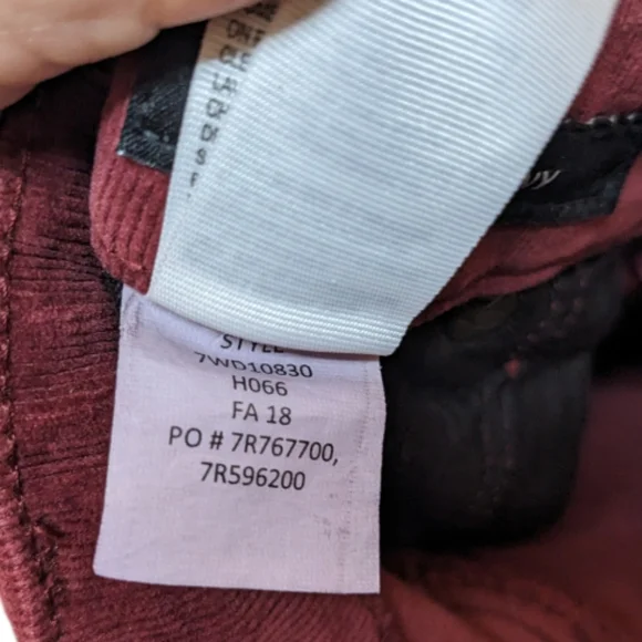 Lucky Brand Women's Ava Skinny Corduroy Pants 29 🍷✨ - Picture 16 of 16